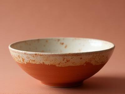 Bol en terre cuite émaillé avec des motifs subtils